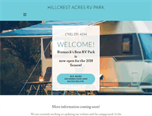 Tablet Screenshot of hillcrestacresrvpark.com